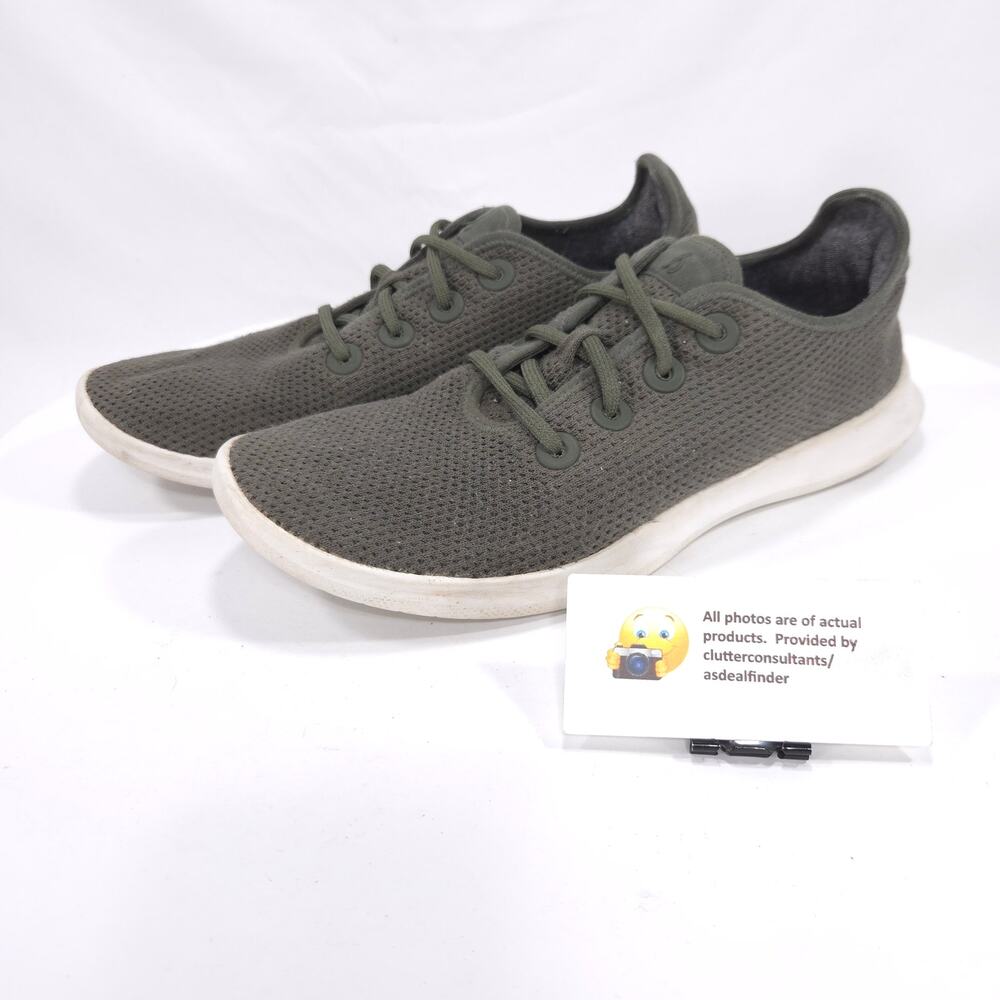 Allbirds Tree Runner Up Athletic Lace Up Running Shoe Mens Size 9 Green White